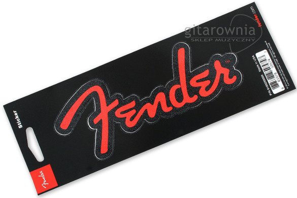 FENDER 9100253000 naklejka czerwone logo