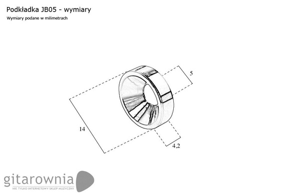 Podkładka pod wkręt w łączeniach BOLT-ON  JB05BK