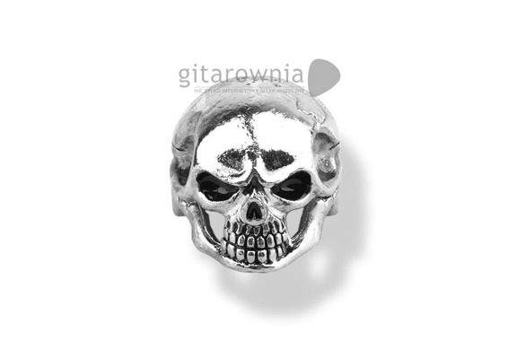 Q-PARTS Custom Jumbo Skull Chrom gałka
