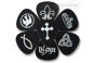 D'ANDREA kostka gitarowa Christian Symbols - lilia (Black, Heavy)